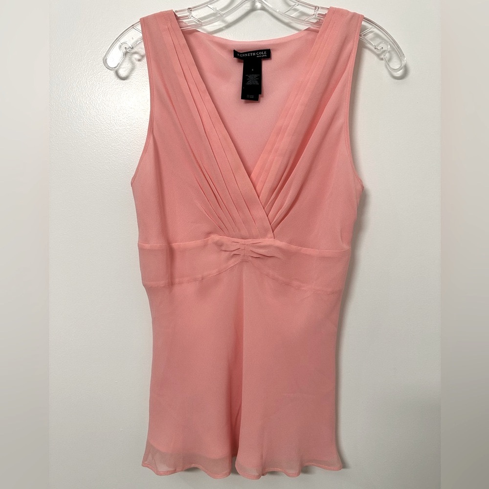Kenneth Cole Pink Sleeveless Blouse